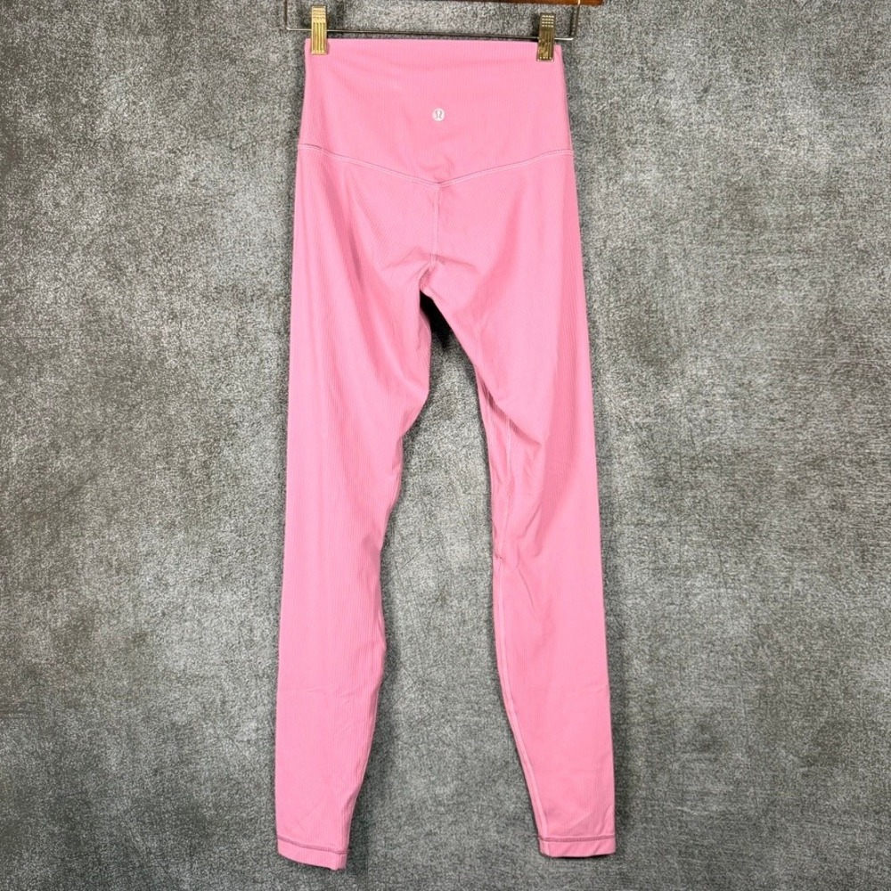 Lululemon Sz 2 Align High-Rise Ribbed Pant 25 Pink Leggings Nulu Yoga